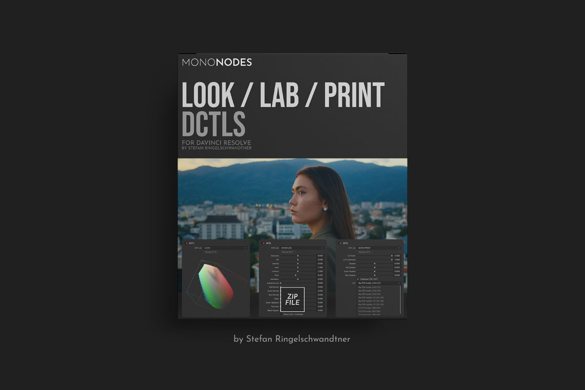 MonoNodes – LOOK / LAB / PRINT DCTLS 复古美学柯达富士胶片负片模拟电影感DCTL达芬奇插件（10054） -