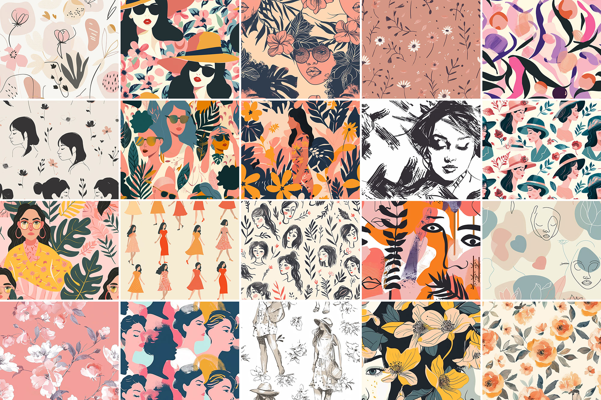 600+ Feminine Patterns