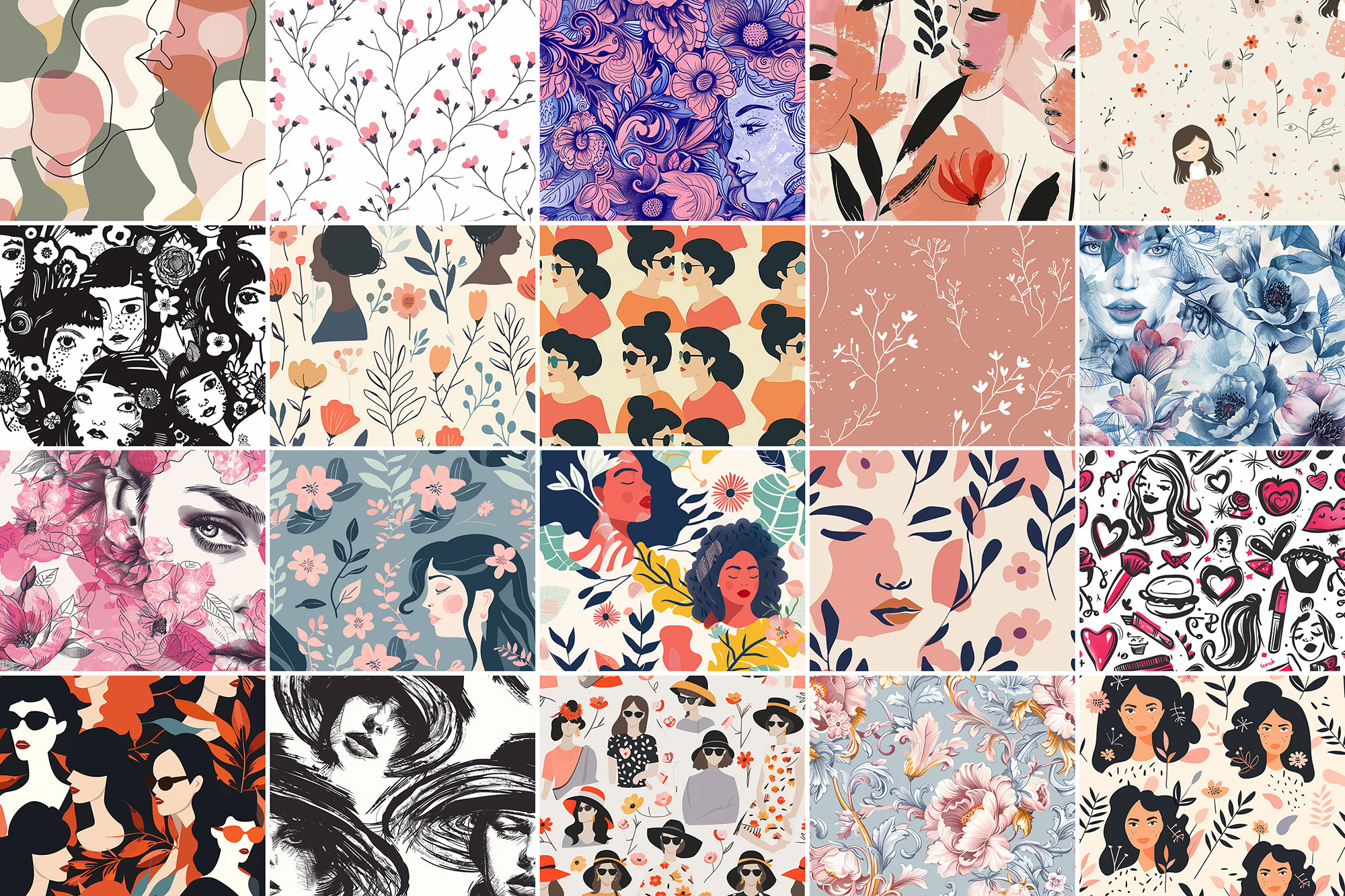 600+ Feminine Patterns