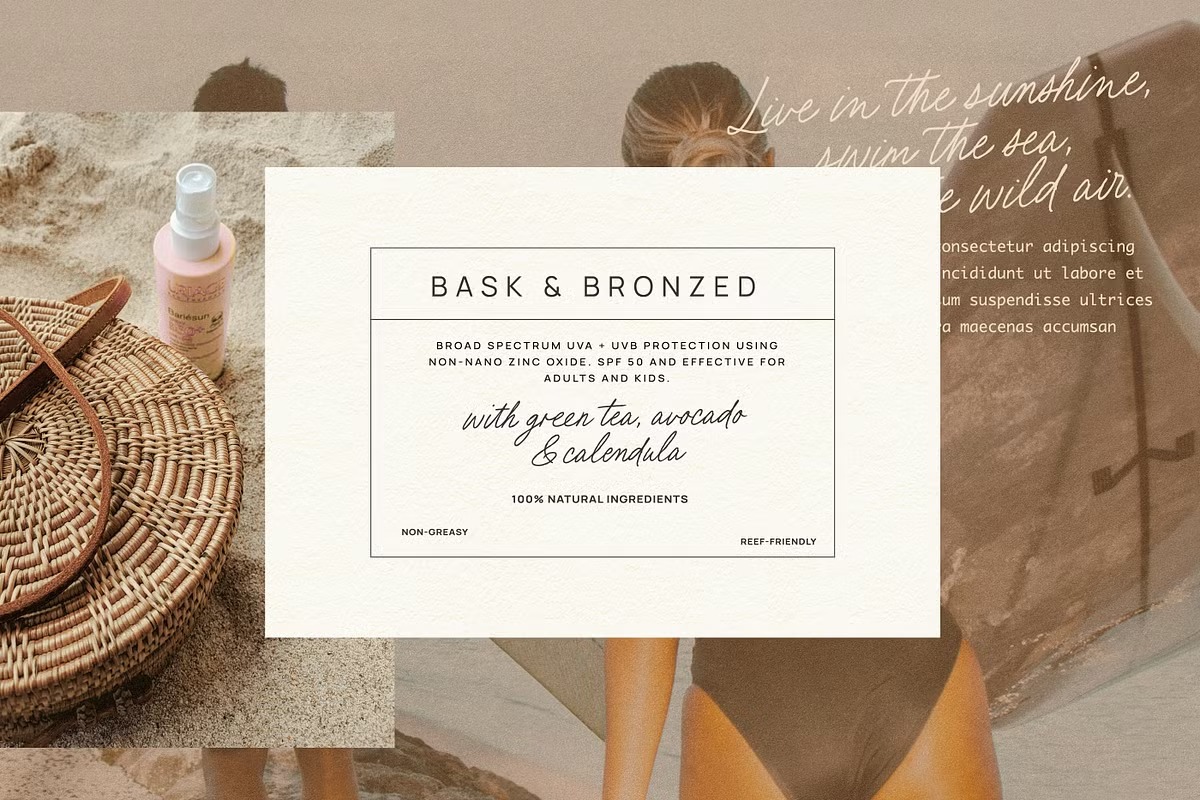 时尚优雅女性化手写铅笔签名包装品牌设计PSAI英文字体安装包 Beach Bound Script Typeface - —