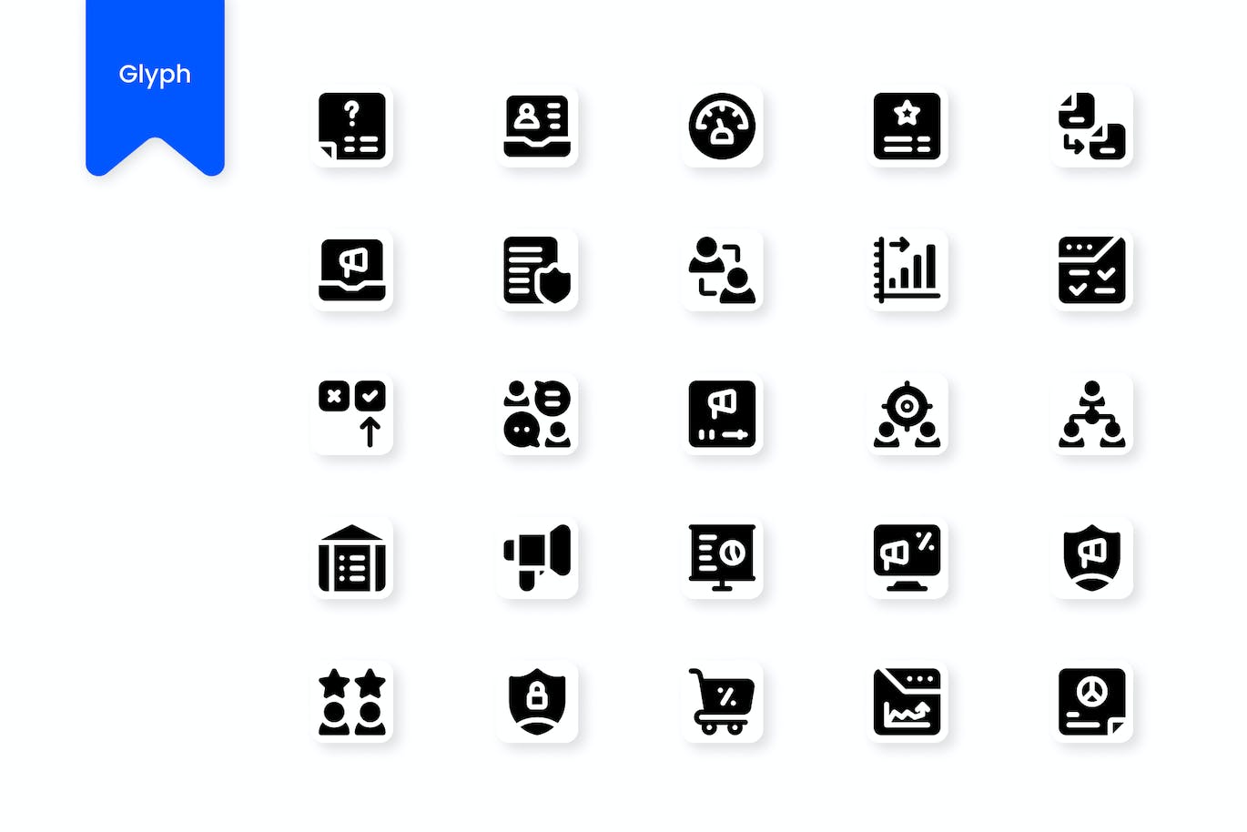 市场研究图标集 Market Research Icon Set