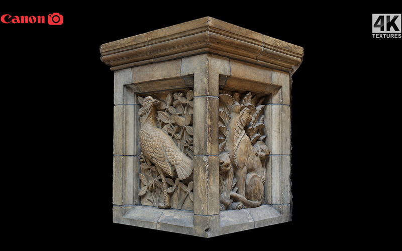 中世纪建筑3D扫描测量模型 architecture midages wall corner sculpture photogrammetry_