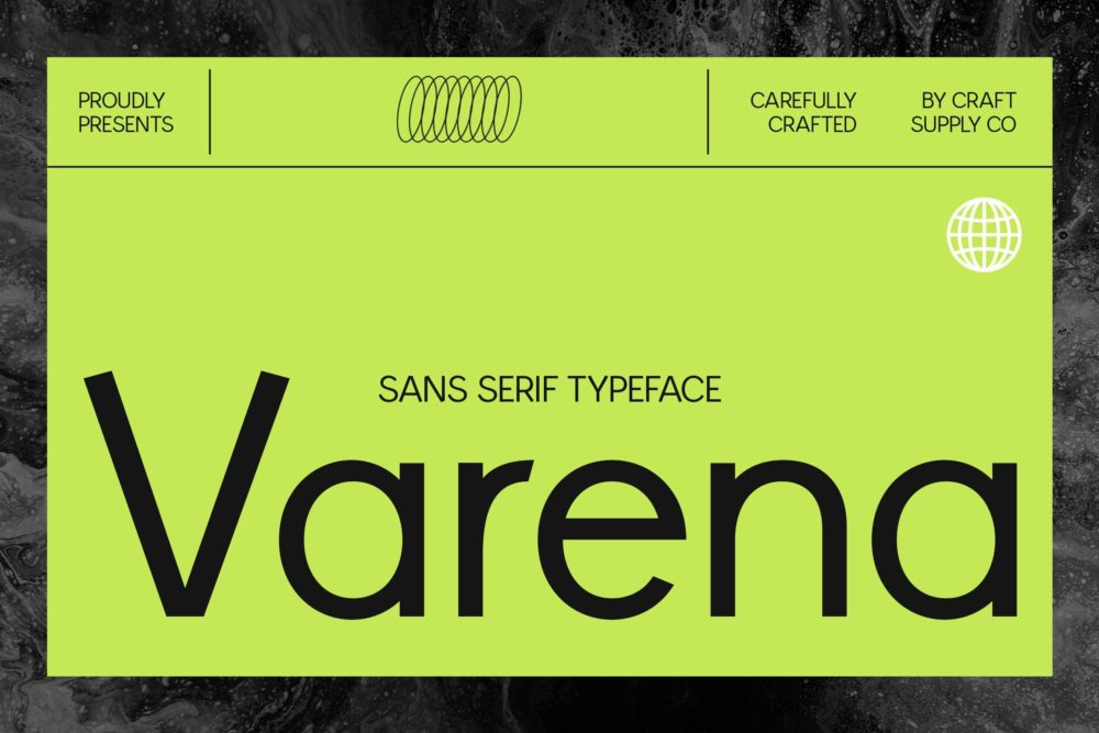 现代时尚品牌海报徽标设计无衬线英文字体安装包 Varena – Sans Serif Typeface - —