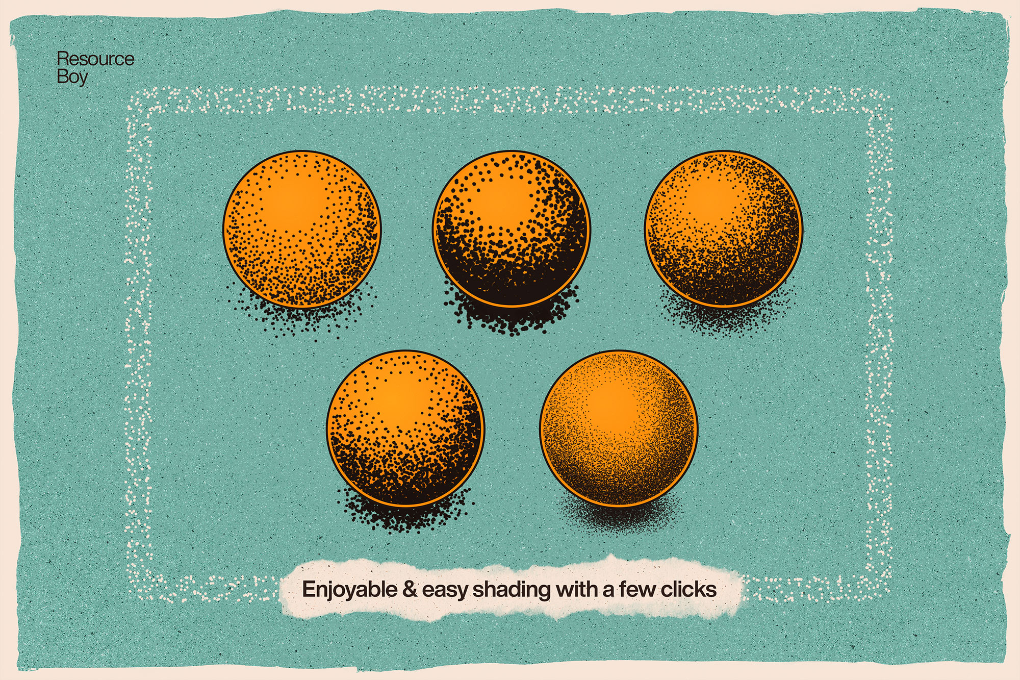 100 Stipple Shading Photoshop Brushes