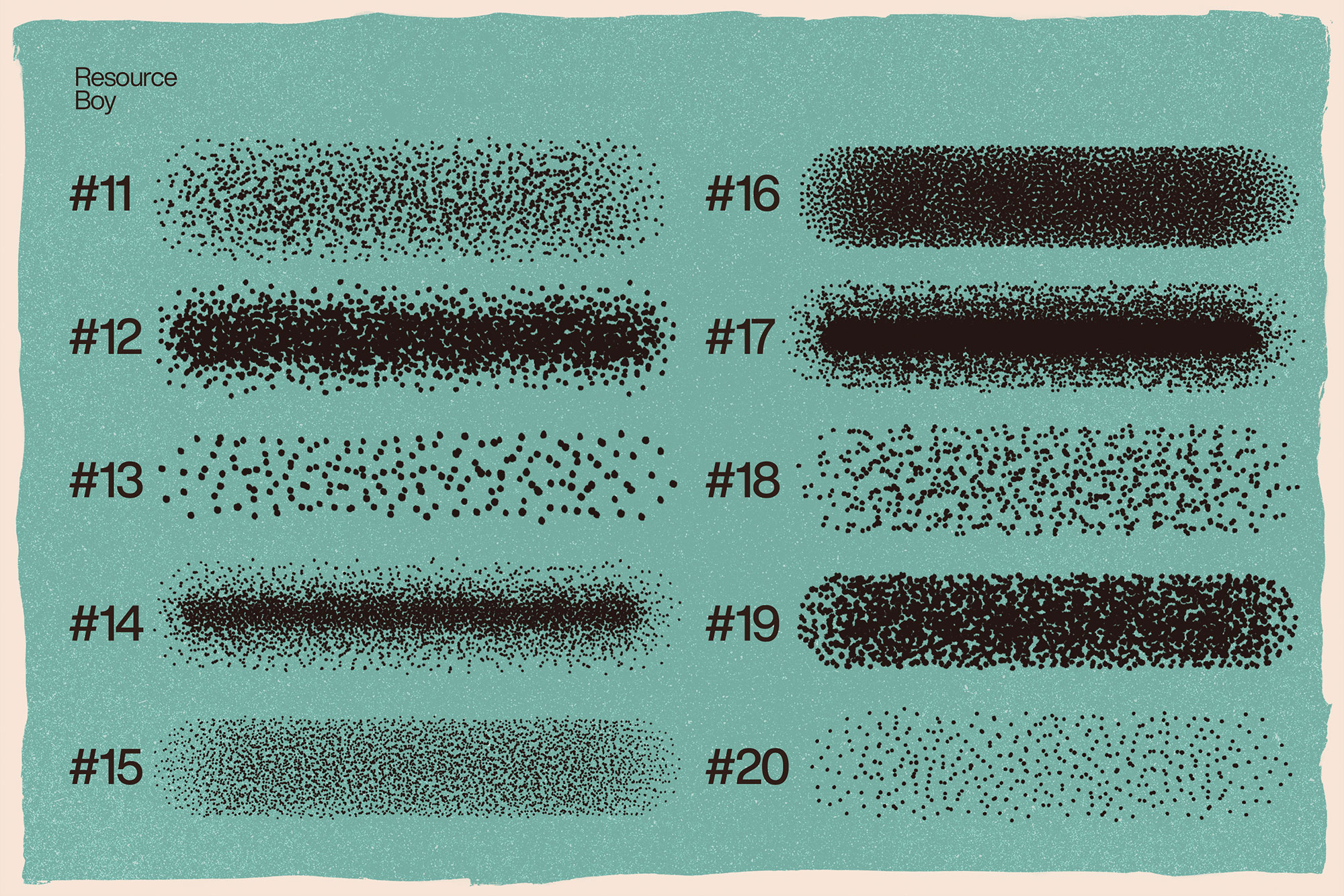 100 Stipple Shading Photoshop Brushes