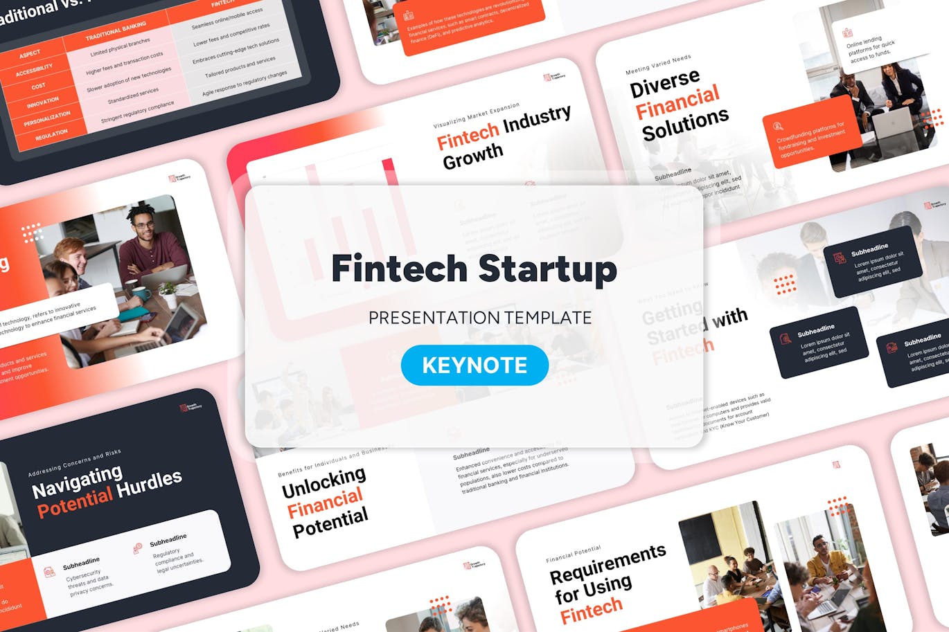 金融科技初创公司Keynote演示文稿 Fintech Startup &#8211; Keynote Template