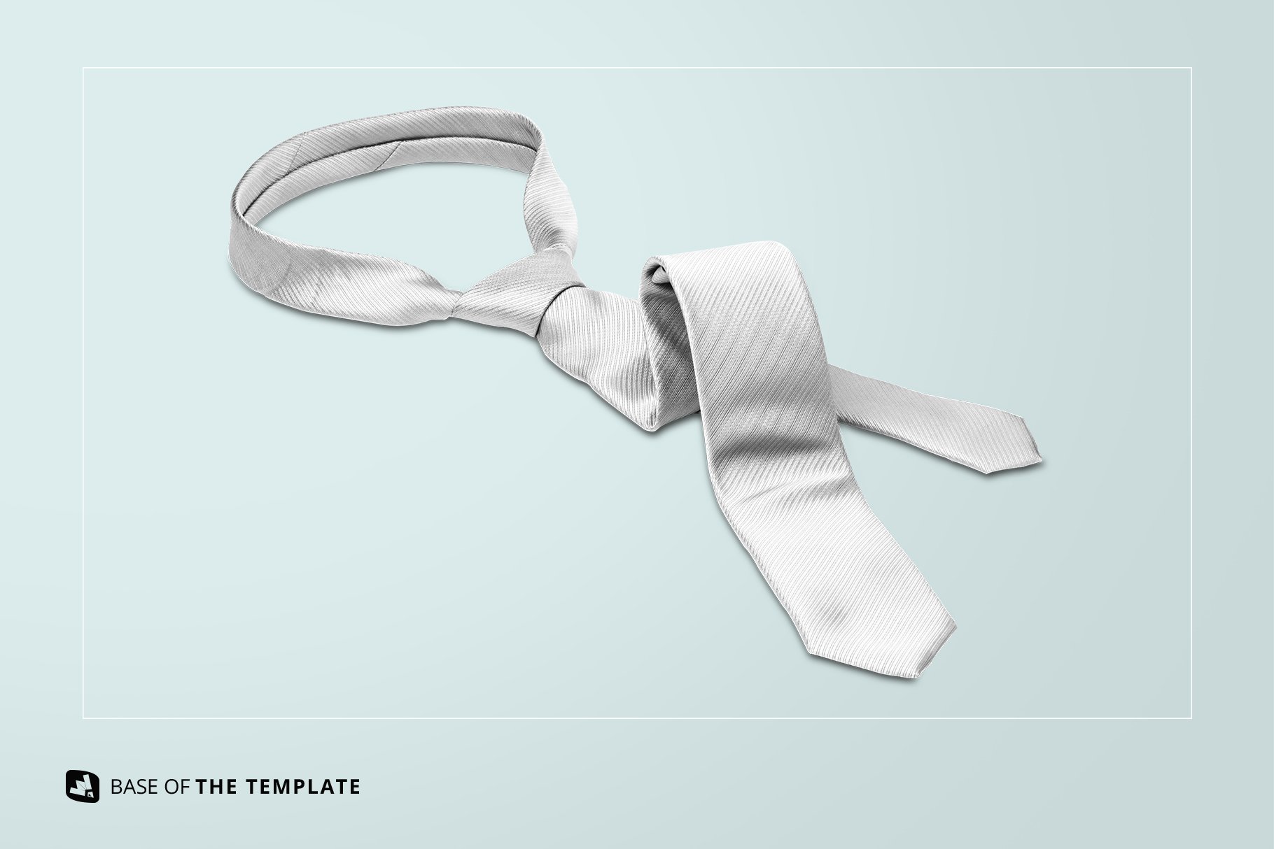 时尚男士领带男士打结领带印花图案设计Ps智能贴图样机 Men&#x27;s Formal Tie Mockup - —