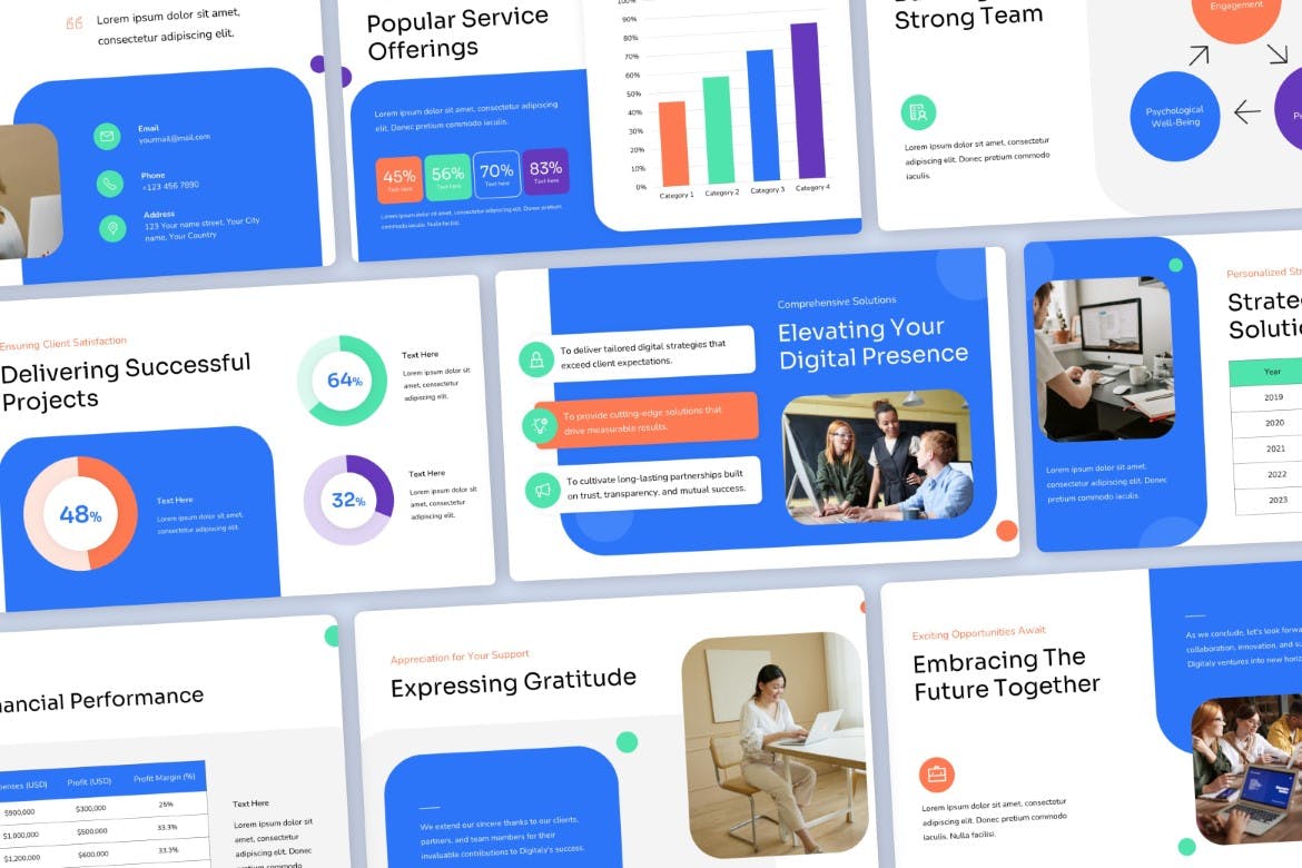 探索创新数字机构Google幻灯片设计模板 Creative Digital Agency &#8211; Google Slides Template