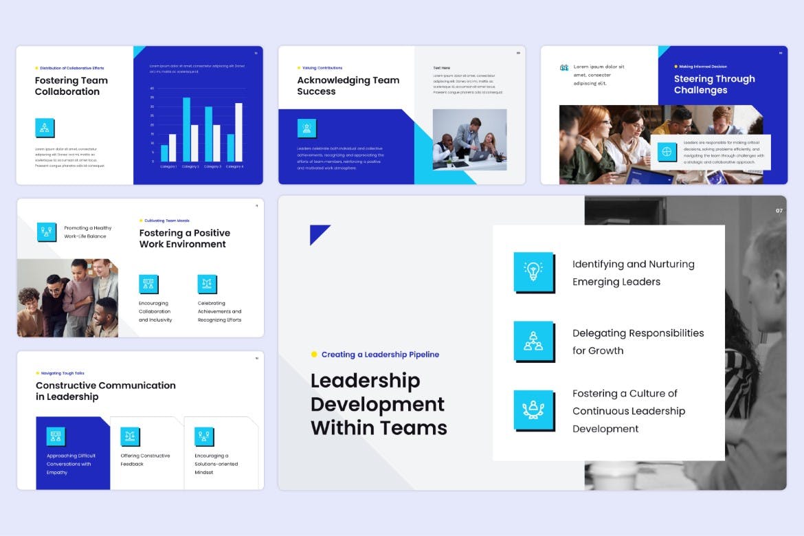 基本领导力培训Google幻灯片模板 Basic Leadership Training &#8211; Google Slides Template