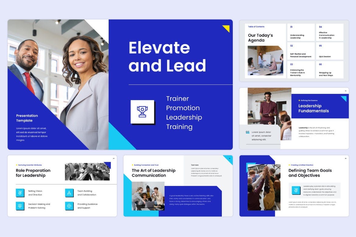 基本领导力培训Google幻灯片模板 Basic Leadership Training &#8211; Google Slides Template