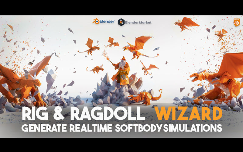 【Blender插件】Auto Rig Ragdoll Wizard 布偶生成器自动绑定骨骼_