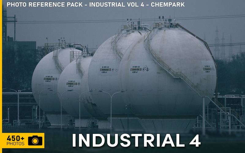 450张化工园区基础设施参考图片 Photo Reference Pack &#8211; Industrial VOL. 04_