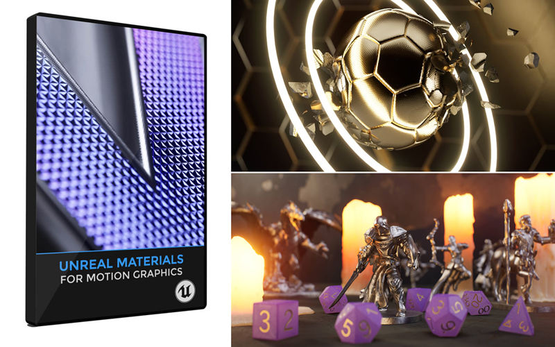 340套虚幻UE材质 Unreal Materials for Motion Graphics_