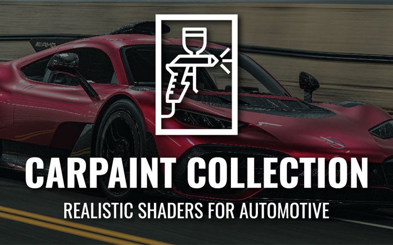 【Blender预设】180组车漆材质着色器资产预设 CarPaint Collection_