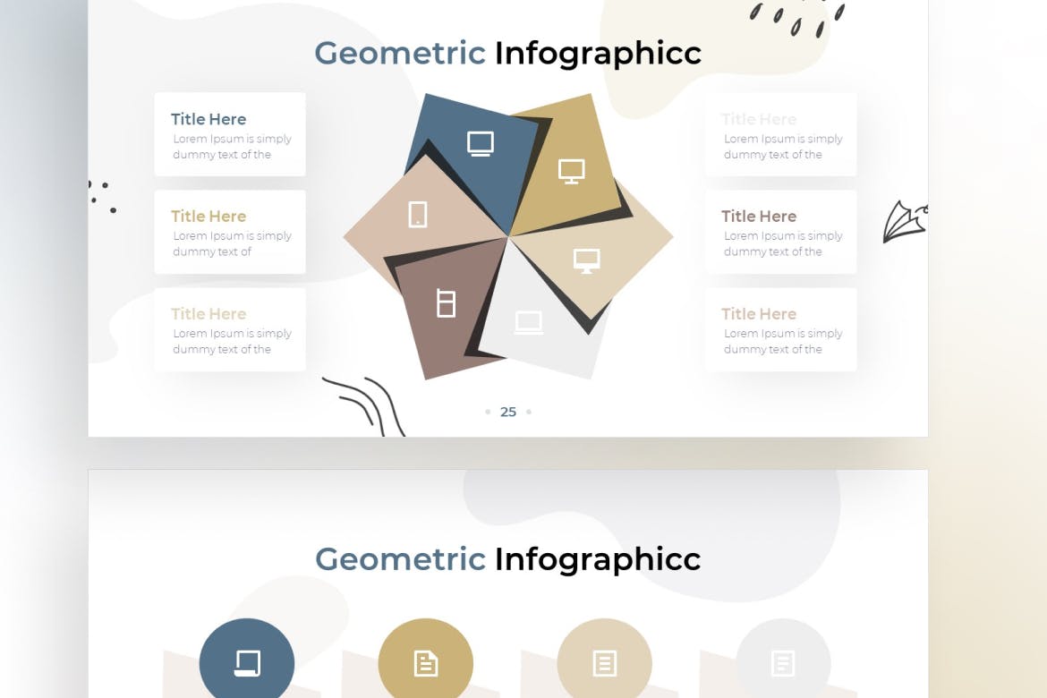 几何信息图表涂鸦风格谷歌幻灯片设计模板 Geometric Infographic Doodle Style &#8211; Google Slide