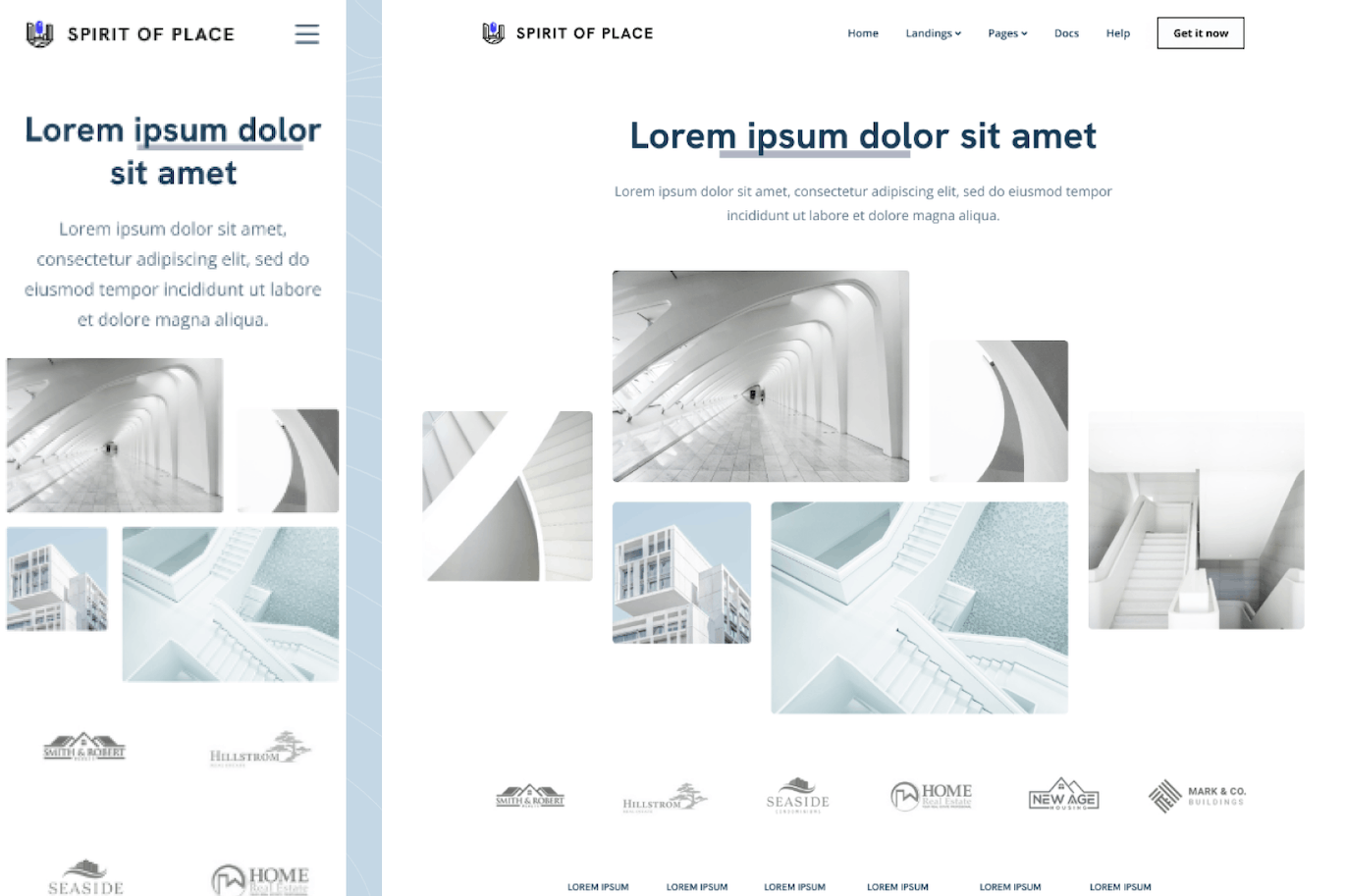 建筑机构网站着陆页模板 Architecture Agency Landing Page