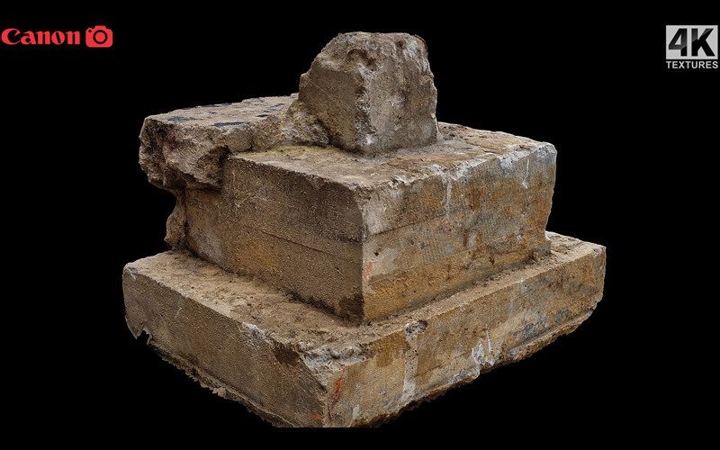 混凝土块碎片废墟3D扫描模型 concrete block debris ruins photogrammetry_