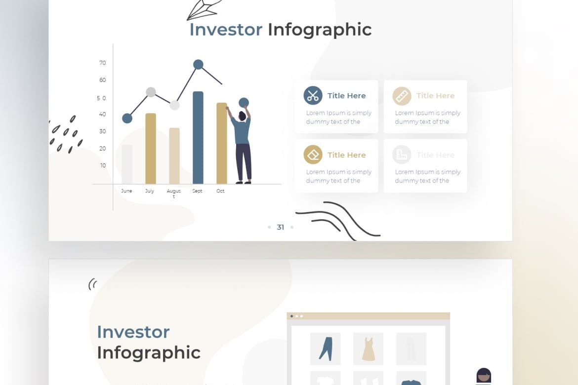 投资者信息图涂鸦风格Keynote幻灯片设计模板 Investor Infographic Doodle Style &#8211; Keynote