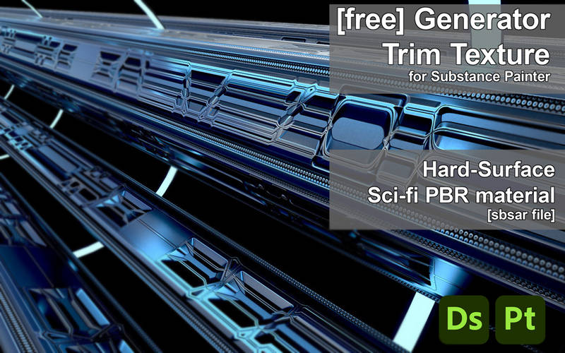 硬表面纹理生成器 Trim Sheet generator hard-surface texture. For Substance Painter_