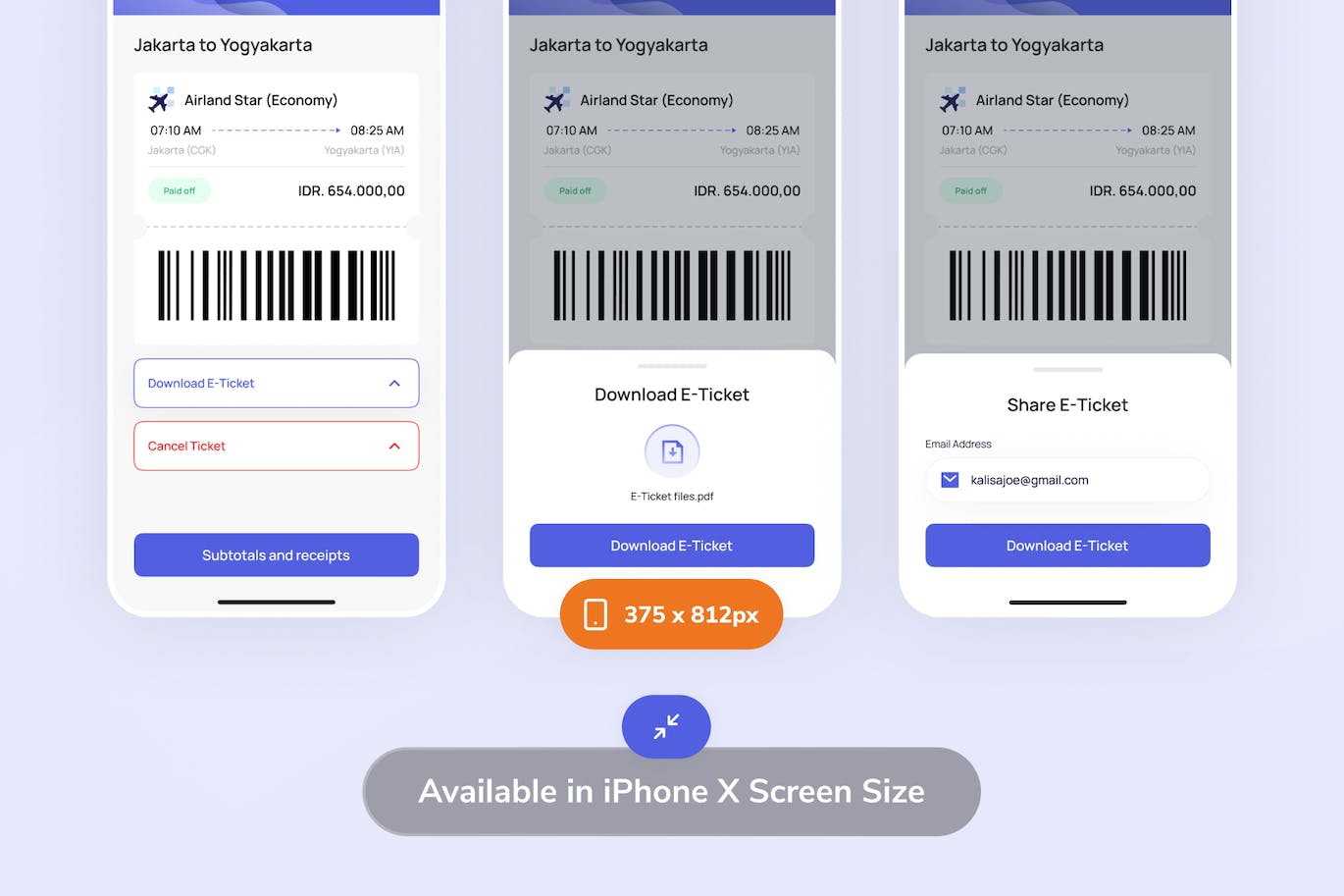 机票详细信息应用程序 UI模板 Tripa &#8211; Flight Ticket Detail App UI