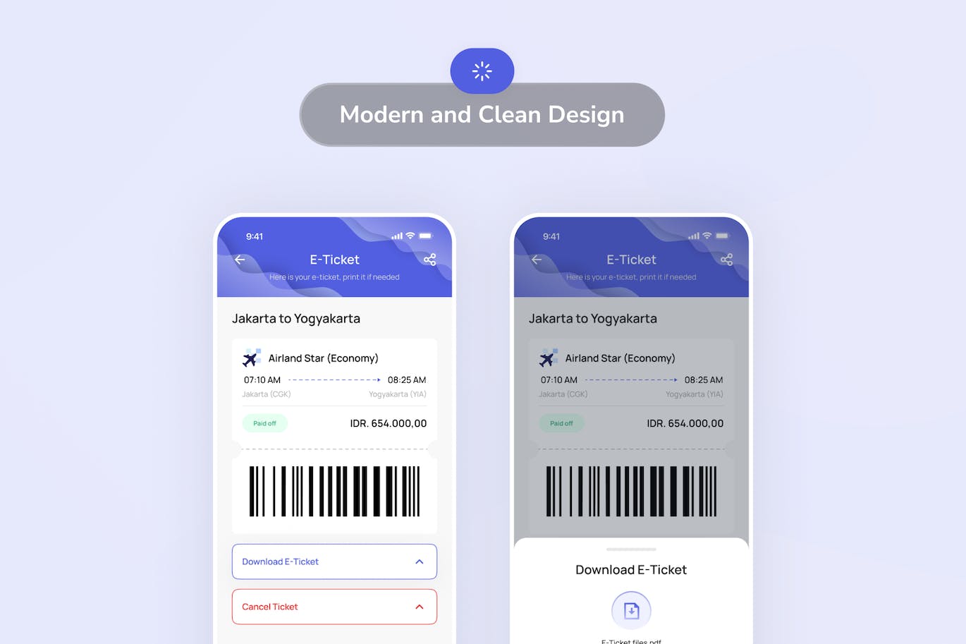 机票详细信息应用程序 UI模板 Tripa &#8211; Flight Ticket Detail App UI