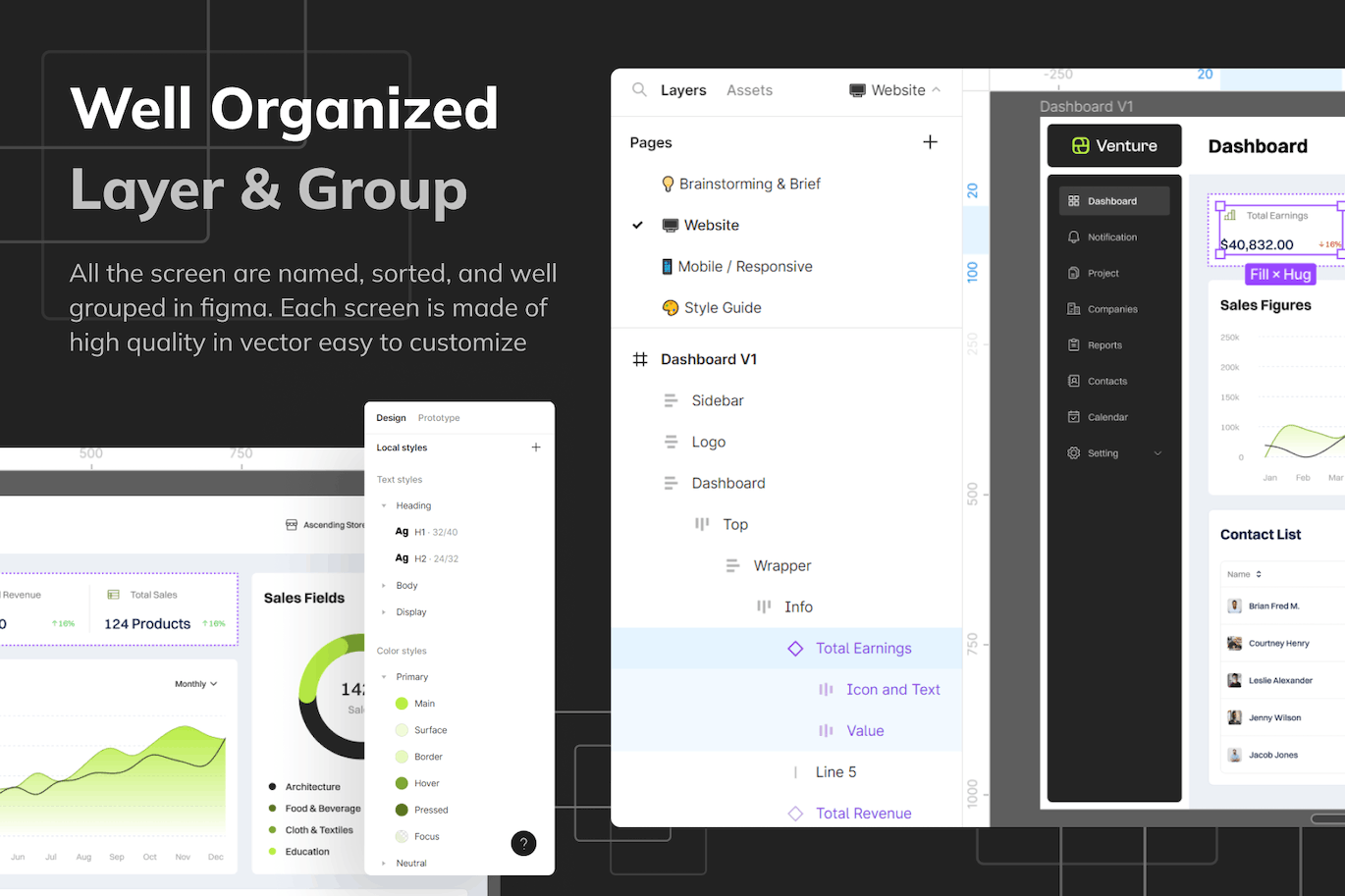 CRM 仪表板 Web UI 套件 Venture &#8211; CRM Dashboard Web UI Kit