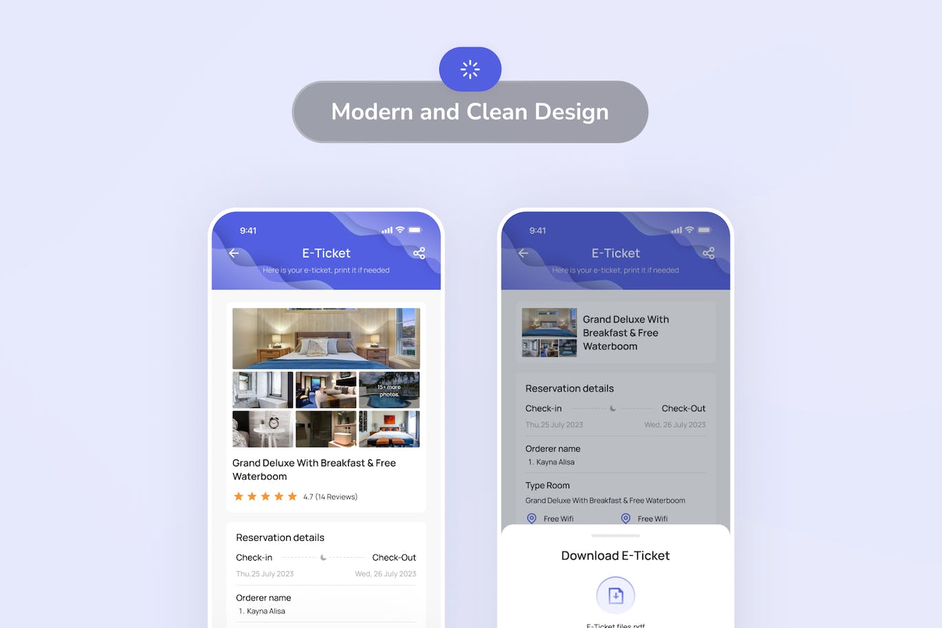 酒店预订详情应用程序 UI套件 Tripa &#8211; Hotel Booking Details App UI