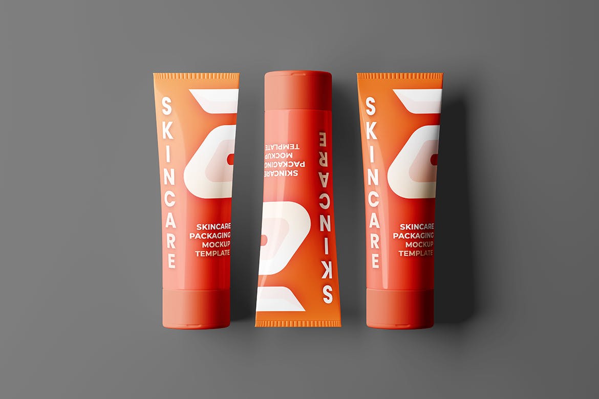 软管护肤品包装样机 Skincare Packaging Mockup