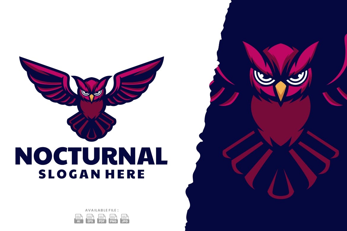 猫头鹰标志Logo设计模板 Owl Logo