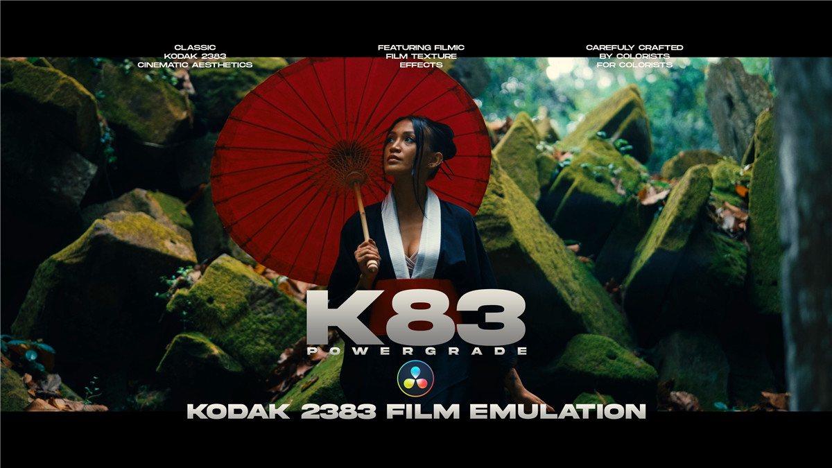 K83 Cinematic PowerGrade 经典好莱坞电影级柯达Kodak 2383胶片模拟薄膜颗粒纹理达芬奇调色节点 K83 Cinematic PowerGrade | Kodak 2383 Film Emulation（10392） -