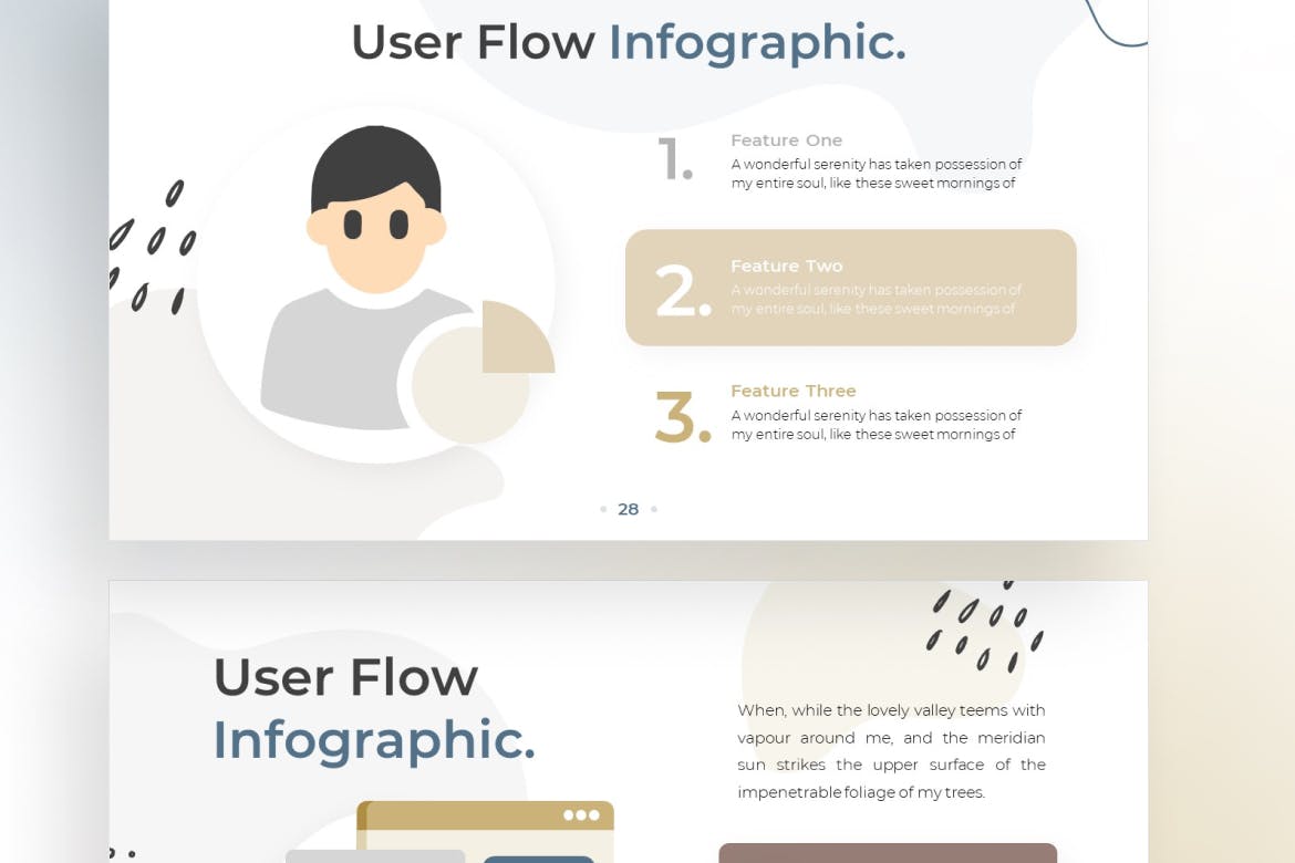 用户流程信息图表涂鸦风格Keynote演示文稿 User Flow Infographic Doodle Style &#8211; Keynote