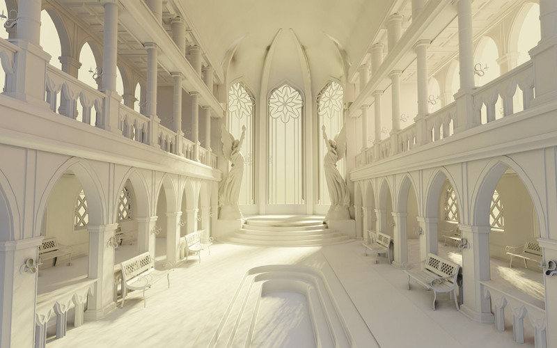 中世纪宫殿3D模型 medieval palace 3D model_