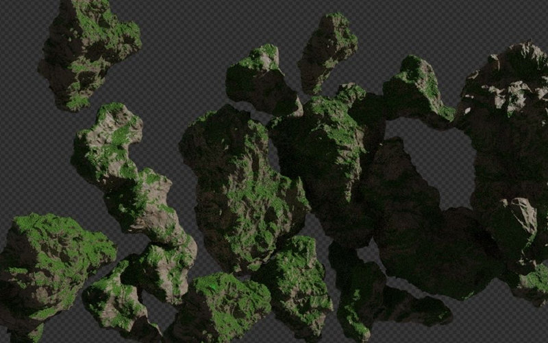 Blender插件 Rock Cliff Maker V2 岩石悬崖生成器_