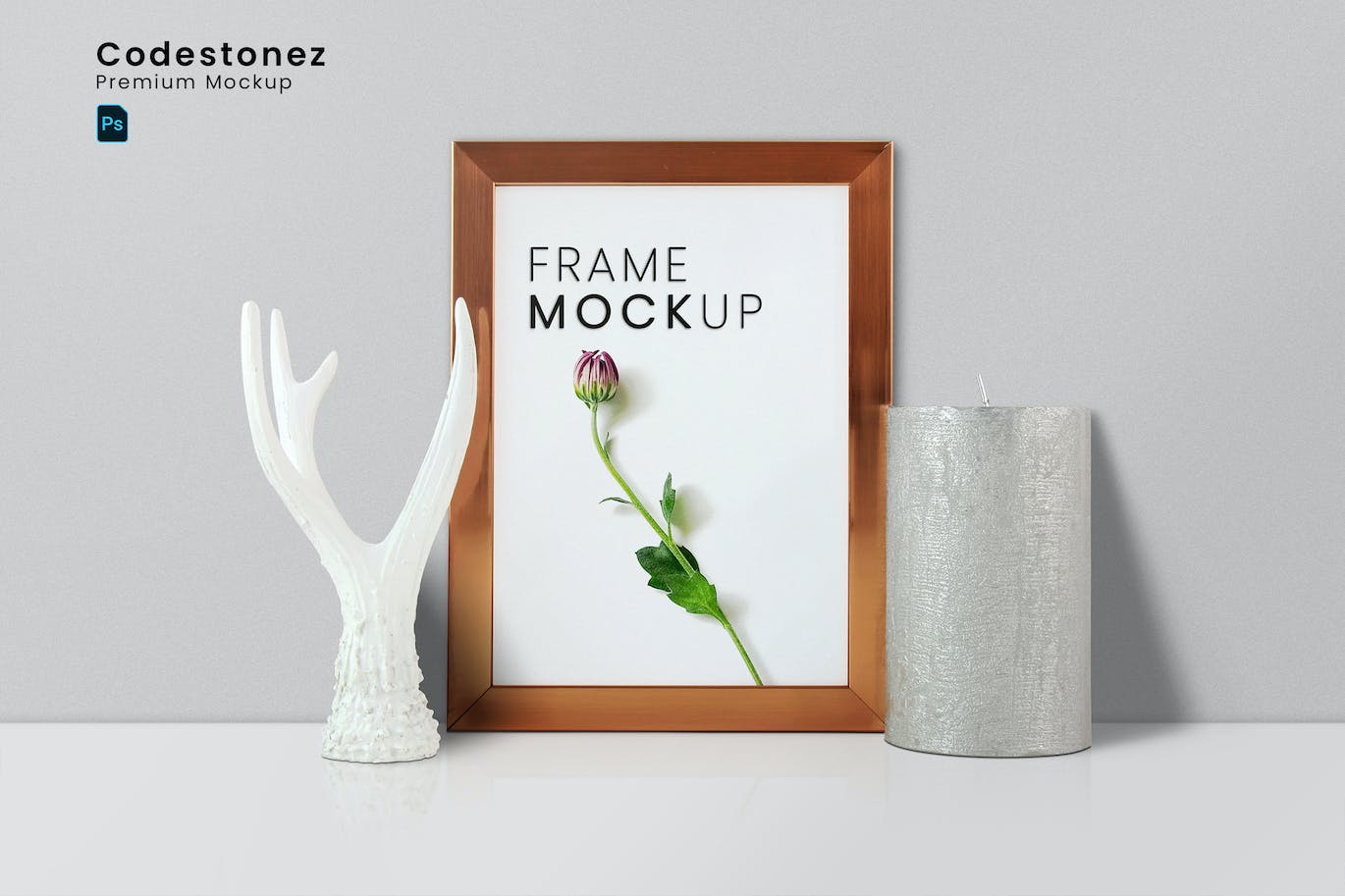 作品展示木框架样机 Frame Mockup