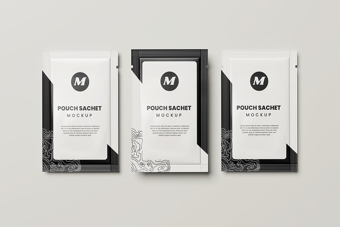 小袋香囊袋包装样机模板 Pouch Sachet Mockup