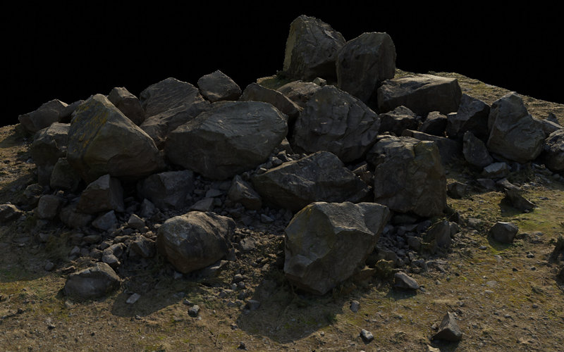 大型巨石山石3D扫描模型 Rock Asset Pack_