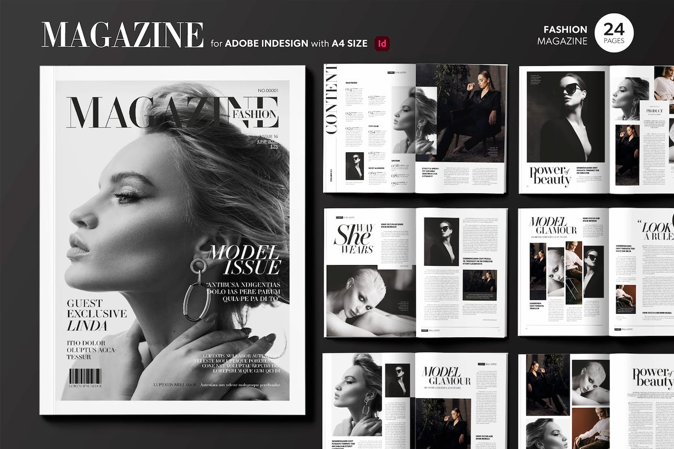 全球时尚聚焦杂志模板 Fashion Magazine Template