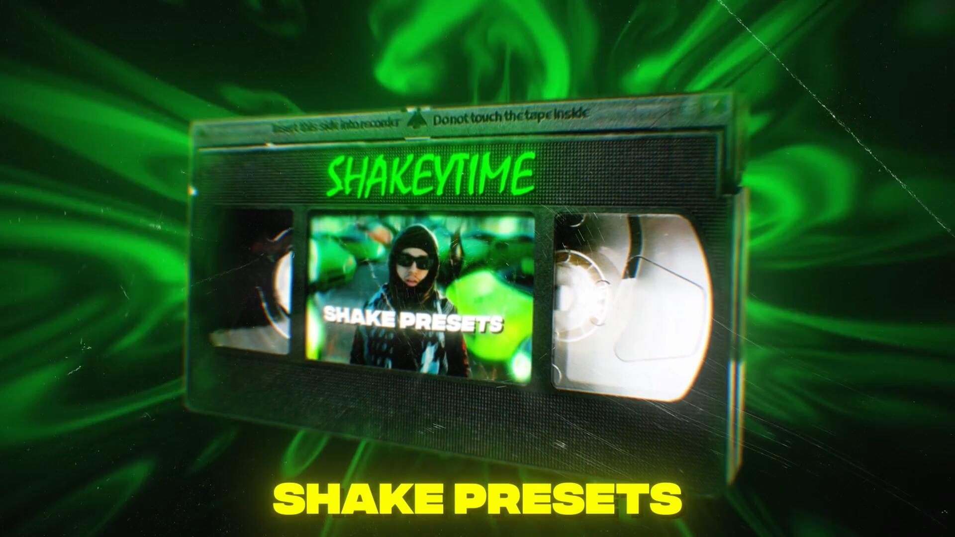 &quot;ShakeyTime&quot; Shake Presets Pack 22种嘻哈风格镜头相机摇晃螺旋变焦频闪转场过渡AE预设（10472） -