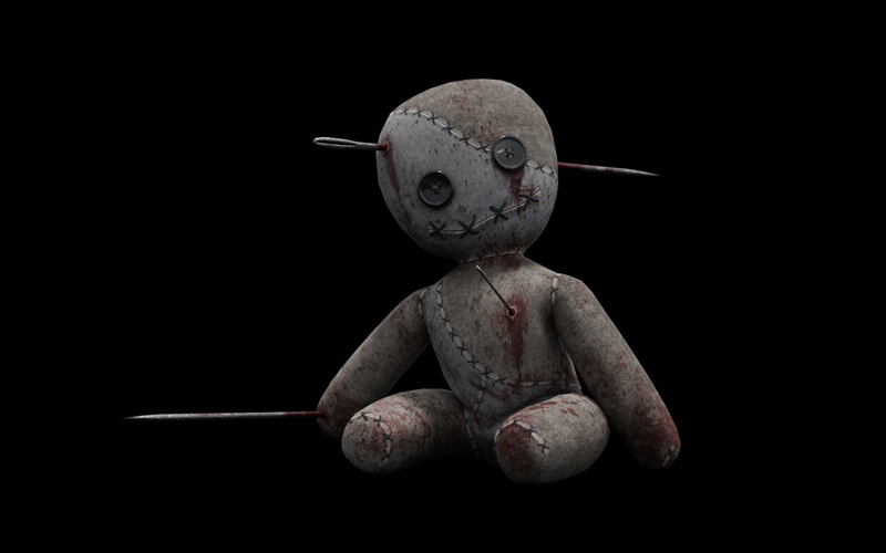 闹鬼的巫毒娃娃3D模型 Haunted Voodoo Doll Low-poly 3D model_