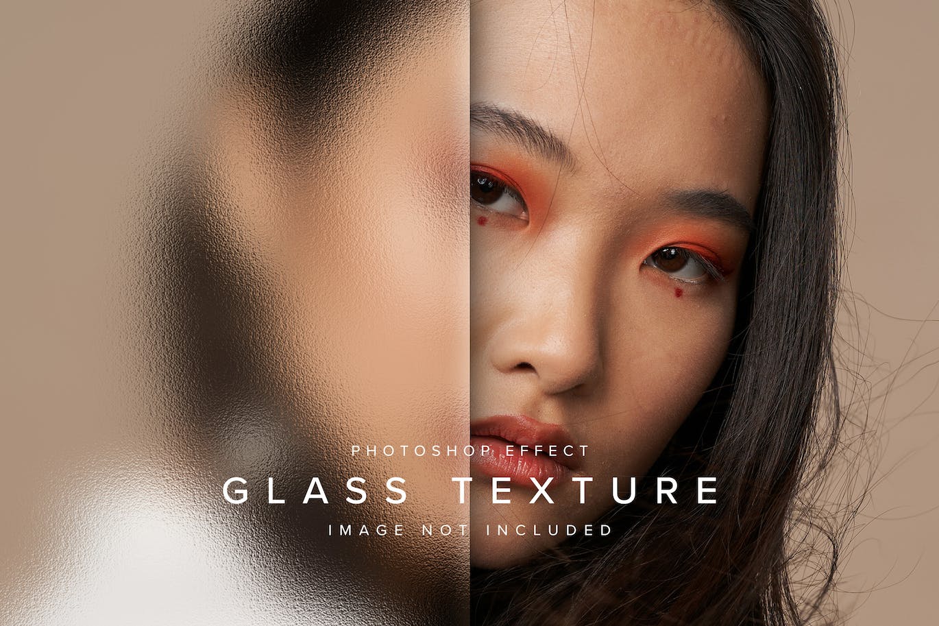 玻璃纹理PSD照片效果 Glass Texture PSD Photo Effect