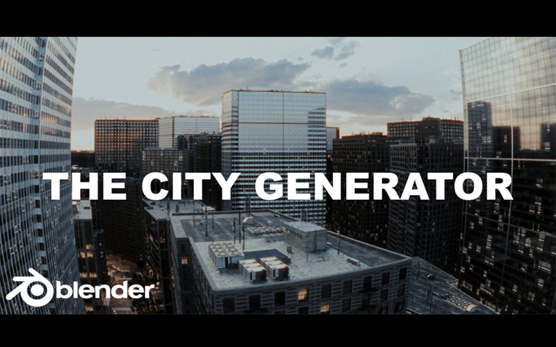 Blender插件 The City Generator 1.1 现代城市生成器建筑楼街道_