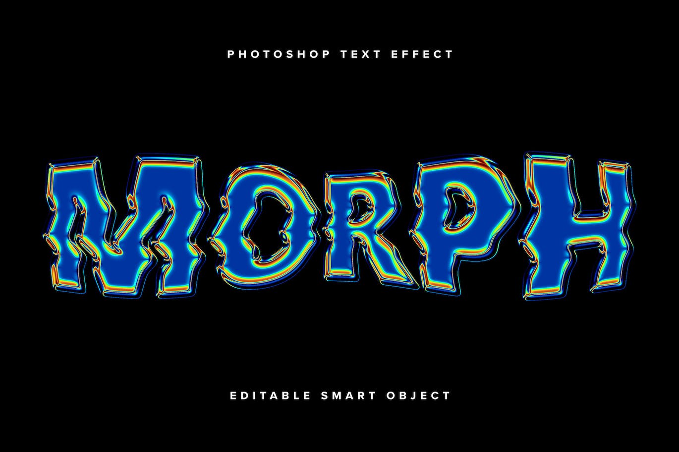 渐变金属漆PSD文本效果  Morphing Metallic PSD Text Effect