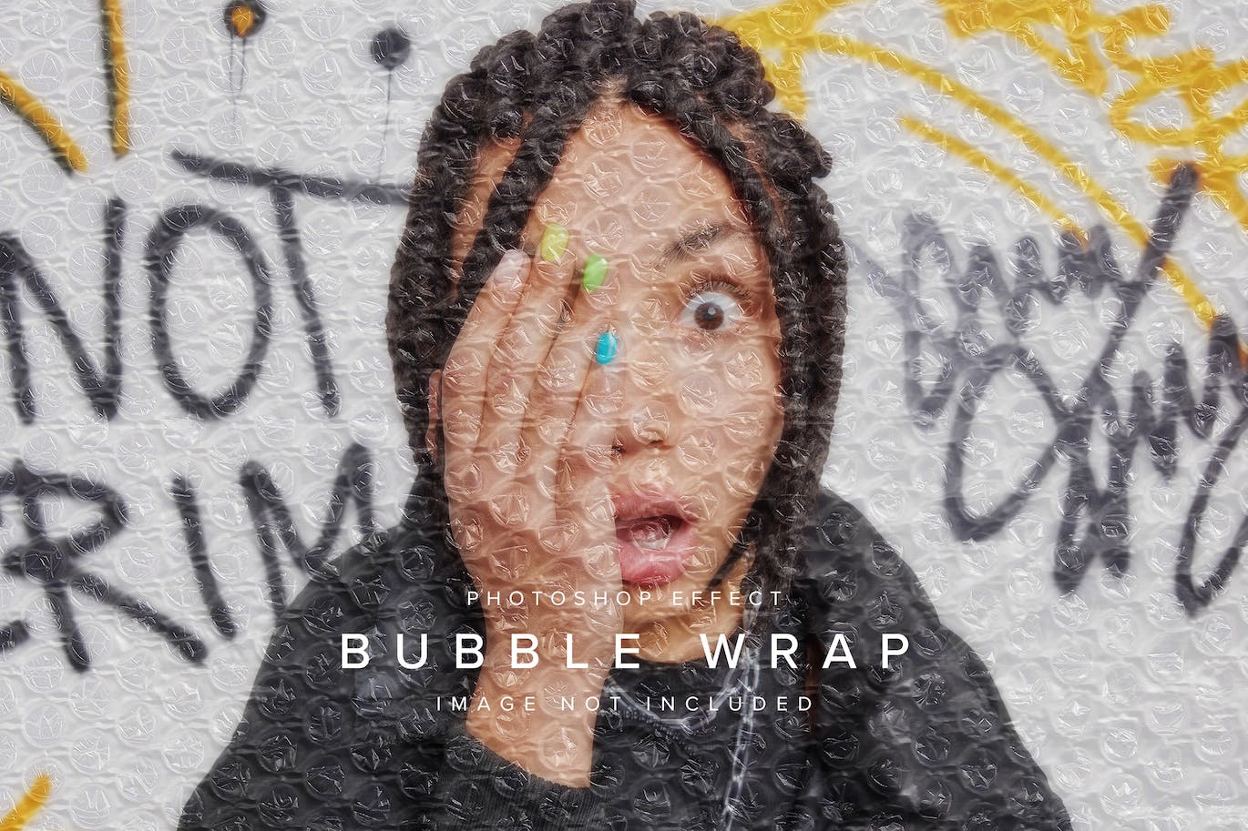 气泡包装PSD照片效果 Bubble Wrap PSD Photo Effect