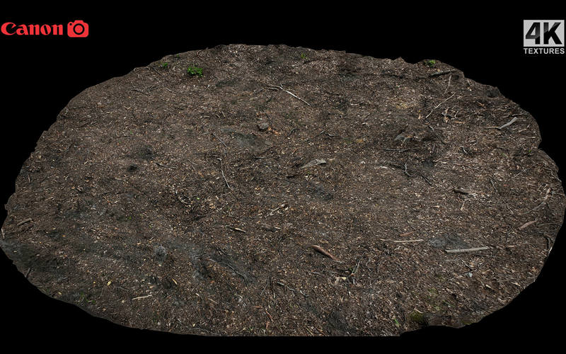 地面烧毁场3D扫描模型 ground forrest burned field photogrammetry_