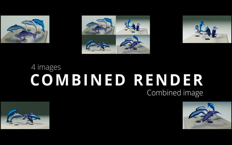 【Blender插件】Combined Render V1.0 组合场景渲染多视图相机角度_