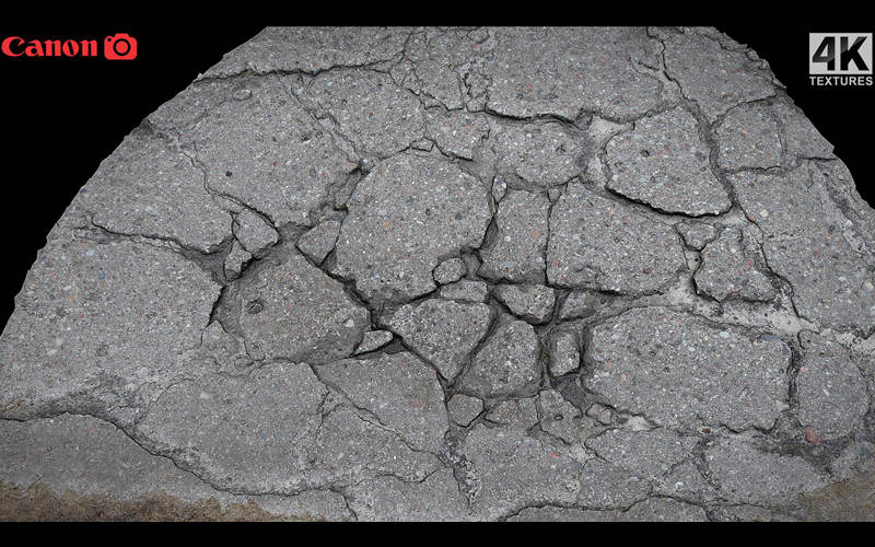 道路碎石破裂沥青3D扫描模型 road debris cracked asphalt part2 photogrammetry_