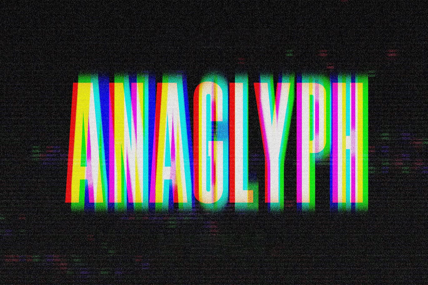 失真故障PSD文本效果 Glitch Text Effects