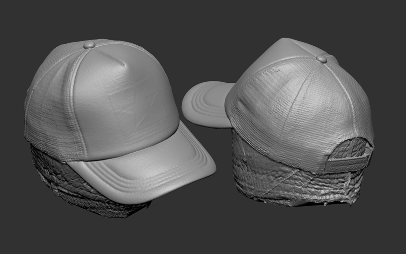 棒球帽司机帽子3D扫描模型 RAW SCAN Trucker Cap_