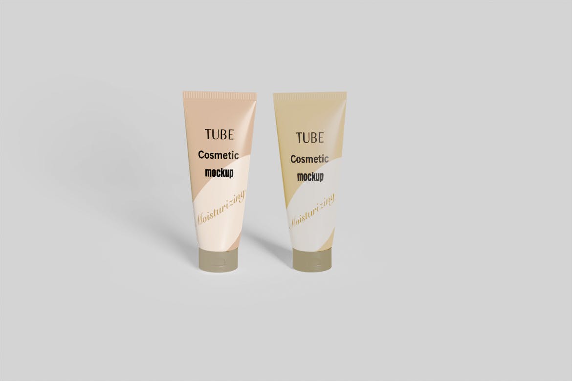 软管状化妆品瓶设计PSD样机 Tube Cosmetic PSD Mockup