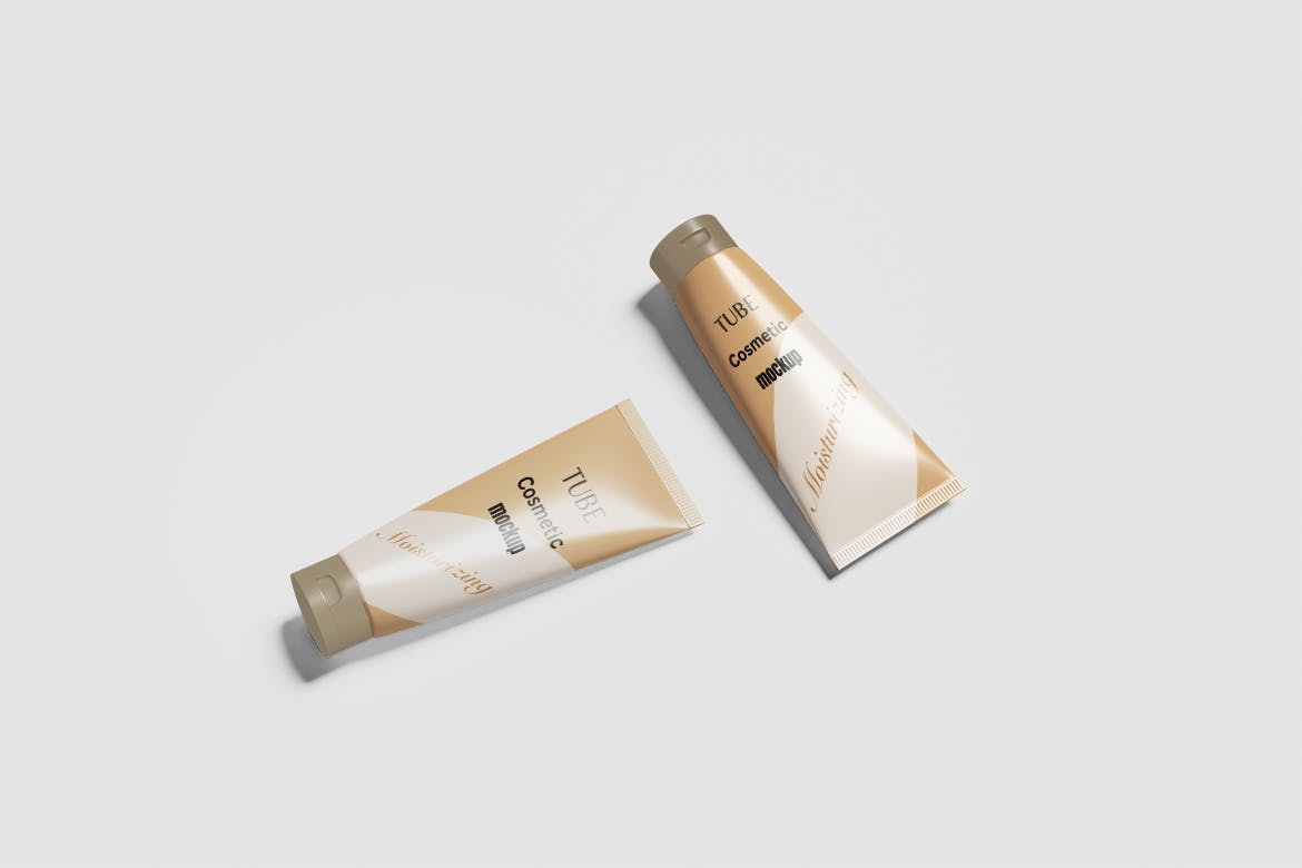 软管状化妆品瓶设计PSD样机 Tube Cosmetic PSD Mockup